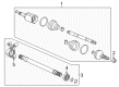Buick LaCrosse Axle Shaft Diagram - 84304687