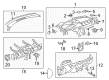 Buick Enclave Dash Panel Vent Portion Covers Diagram - 22868403