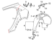 2024 Cadillac XT4 Fender Splash Shield Diagram - 42842002