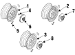 Cadillac Wheel Cover Diagram - 3524175