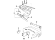 1988 Cadillac Allante Mirror Cover Diagram - 1643184