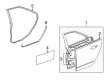 2012 Cadillac CTS Door Seal Diagram - 20954978