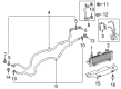 Chevy Silverado 2500 HD Automatic Transmission Oil Cooler Line Diagram - 84348113