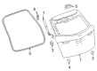 Cadillac Tailgate Lock Actuator Motor Diagram - 84991342