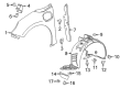 2016 Chevy Volt Fender Splash Shield Diagram - 84134255