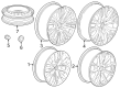Cadillac XT4 Wheel Cover Diagram - 84638168