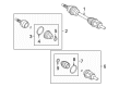 Saturn CV Boot Diagram - 93182544
