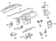 2008 Cadillac XLR Dash Panel Vent Portion Covers Diagram - 15246023