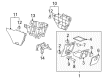 Saturn Center Console Base Diagram - 15923167