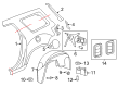 2010 GMC Acadia Fender Splash Shield Diagram - 15211302