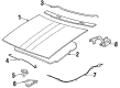 1986 Cadillac Cimarron Hood Latch Diagram - 14067070