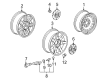 Cadillac Escalade ESV Wheel Cover Diagram - 9595473