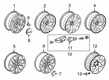 2023 GMC Sierra 1500 Wheel Cover Diagram - 20941995