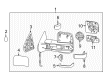 Chevy Silverado 1500 Mirror Cover Diagram - 23444119