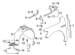 Buick Fender Splash Shield Diagram - 90922670