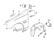 Pontiac Fender Splash Shield Diagram - 92268803