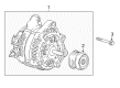 Cadillac Alternator Pulley Diagram - 12649094