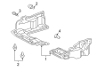 Pontiac Vibe Fender Splash Shield Diagram - 88970722