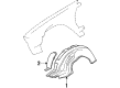 Chevy El Camino Fender Splash Shield Diagram - 14043529