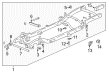 Cadillac Front Cross-Member Diagram - 15050470