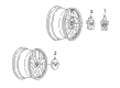 2001 Chevy Corvette Wheel Cover Diagram - 9594012