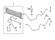 Cadillac SRX Automatic Transmission Oil Cooler Line Diagram - 19129781