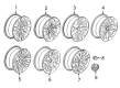 Cadillac Wheel Cover Diagram - 23156594