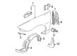 Chevy Cavalier Fender Splash Shield Diagram - 22605364