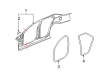 2010 Cadillac STS Door Seal Diagram - 19168243