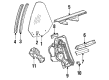 Pontiac J2000 Sunbird Window Regulator Diagram - 16600991