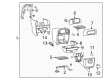 Oldsmobile Silhouette Center Console Base Diagram - 10429915
