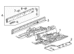 Cadillac Underbody Splash Shield Diagram - 23497849