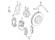 Cadillac STS Brake Caliper Bracket Diagram - 18045330