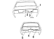 1985 Oldsmobile Cutlass Supreme Emblem Diagram - 20204857