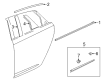 2016 Cadillac XTS Door Moldings Diagram - 22760480