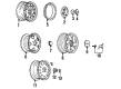 1999 Chevy C3500 Wheel Cover Diagram - 15634863