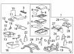 Chevy Silverado 1500 Center Console Latch Diagram - 12475347
