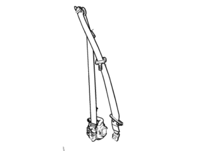 Chevy 19351657 BELT KIT,PASSENGER SEAT (RETRACTOR SIDE)(W/PRE-TENSIONER)(INCLUDES 2)(DUNE)(PRETENSIONER ON THIS BELT IS 19354035)