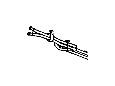 Chevy 22783650 CLIP,HEATER INLET & OUTLET PIPE(PART OF 28)(CLAMP-CLOLOOP2,FITS 2 PIPES 16M DIAMETER,W/RUBBER GRMMT)