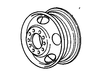 GM 15977707 Wheel, Rear Or Spare, Front