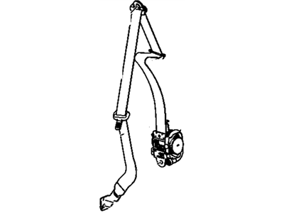 Buick 19209757 BELT,DRIVER SEAT(RETRACTOR SIDE)(INCLUDES 3,8,10)(TITANIUM)