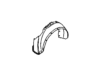 GM 10051099 Fender Liner, Front Inner Driver Side