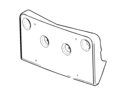 GMC 23476044 License Bracket