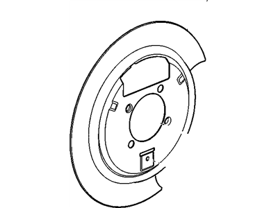 GM 88935988 Shield, Brake Flange Plate, Rear Passenger Side