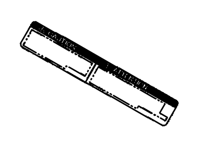 Pontiac 88972556 Caution Label