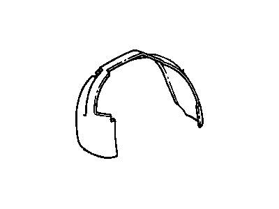 GM 25638288 Fender Liner, Front Inner Passenger Side