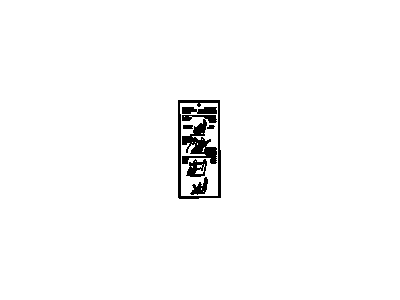 GMC 25808259 LABEL,OWNERS MANUAL INFORMATION(2ND ROW OPERATING HANG TAG)