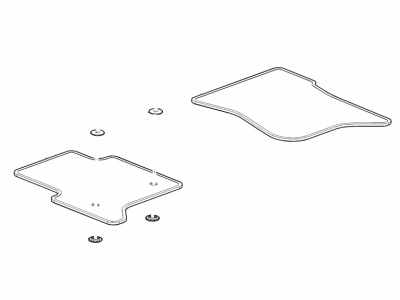 GM 84428373 Mat Package, Front And Rear Floor Mat (Carpet), Black