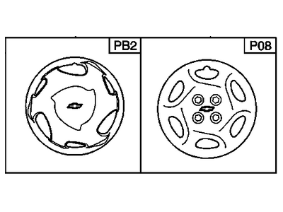 2001 Chevy Prizm Wheel Cover - 10290959