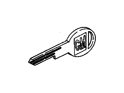 GMC 1154605 KEY,IGNITION LOCK(BLANK OVAL HEAD)(SECONDARY)(B&S 320653A)(GROOVE D)(POLICE CAR)